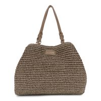 bolso bandolera de crochet tejido a mano con cierre magnetico y mosqueton mud