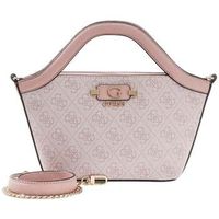 guess bolso de mano bolso tote lindsey mini con logo orchid para mujer