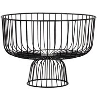 cesta de acero negro