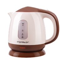 aigostar romeo 30hip - hervidor de agua compacto de 1 litro 1100w ultra silencioso libre de bpa color marron sistema de proteccion contra la ebullicion en seco diseno exclusivo