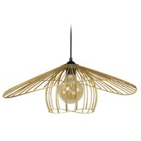 lampara de suspension  irregular metal negro pantalla dorado