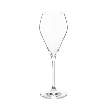 Copa de champán de vidrio transparente