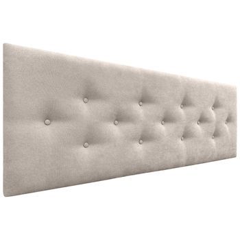 Dhome Cabecero De Tela Acualine Con 3 Hileras Intercaladas De Botones Cabezal Tapizado Cama Lujo(beige, 150cm)