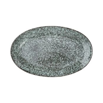 Plato de cerámica azul para servir