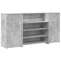mostrador de recepcion gris hormigon 200x50x1035 cm vidaxl