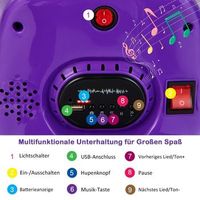 coche de parachoques para ninos de 6 v rotacion de 360 grados con musica y luces led de colores color morado