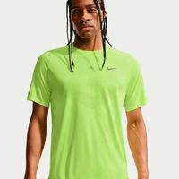 nike stride  camiseta de running hombres - amarillo neon plateado