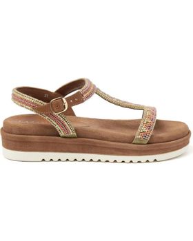 de LAZAMANI SANDALIA DE PIEL BEIGE