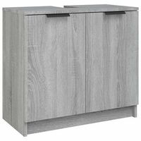 armario de bano madera contrachapada gris sonoma 645x335x59cm vidaxl