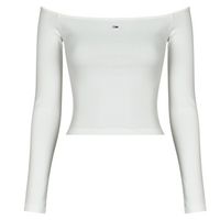 tommy jeans camiseta manga larga tjw slim essential boat neck ls para mujer