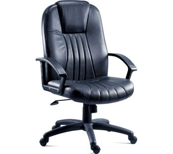 TEKNIK City 8099 Leather Faced Reclining Executive Chair - Black, Black