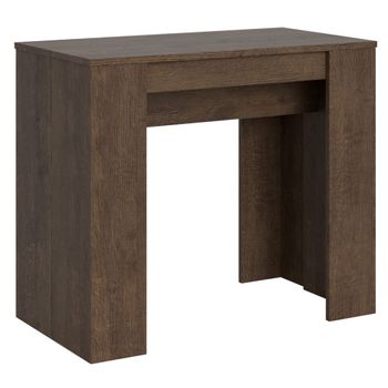 Consola extensible 90x48/308 cm efecto madera nogal