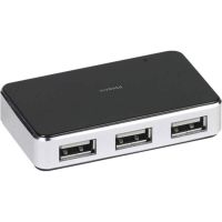hub vivanco 4 puertos 480 mbps usb 20 modelo vvithub2v4ports negro plata