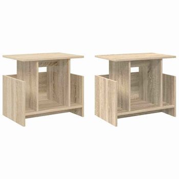 Soporte De Tv 2 Uds | Mueble De Salón | Gabinete De Tv Roble Sonoma 50 X 35 X 45 Cm