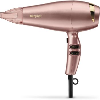 Secador de Pelo Babyliss 5336PEDC, 2100 W, Motor DC, 3 Temperaturas, 2 Velocidades - Rosa