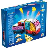 geomag magnetic tiles gems vehicles gm211 24 piezas