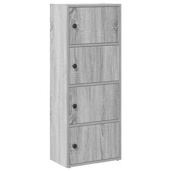 Estantería，librería，armario De Libros Madera De Ingeniería Gris Sonoma 40x24x102 Cm