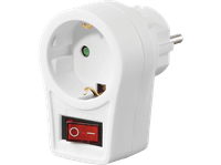 regleta - hama 00223212 1 toma con interruptor blanco