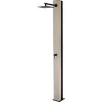 ducha solar de piscina beige en acero s316 con tanque de 39 litros