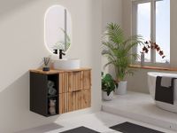 mueble de bano simple madera negro color natural claro