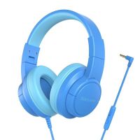 auriculares blackview fitbuds k1 con cable jack 35 mm para ninos microfono y limitador de volumen azul