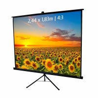 kimex pantalla de proyeccion con tripode 244x183m formato 43