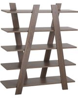 estanteria de 5 niveles  116 cm marron oscuro