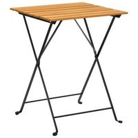 mesa bistro de terraza madera maciza de acacia 55x54x71 cm