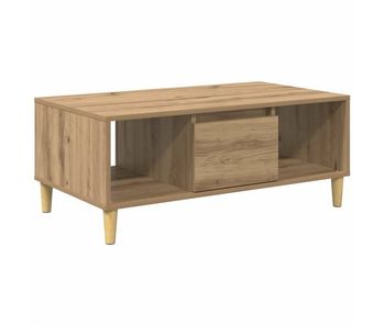 Mesa de café - mesa de centro - mesa baja con cajón roble artesanal 90 x 50 x 26.5 cm