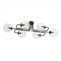 plafon de techo vesta transparente 6 luces