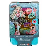 mattel - muneca monster high skulltimate secrets series 7 lagoona incluye mas de 19 asomborsos jdr51