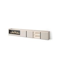 mueble tv benarraba-02 con chimenea y luces led integradas