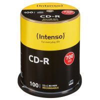 cd-r intenso 700mb 52x cakebox 100 piezas