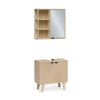 conjunto de muebles de bano arven juego de 2 piezas vicco