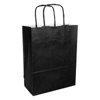 bolsa de papel negra 180 x 240 x 80 mm 100 unidades