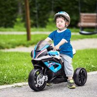 moto electrica bmw hp4 para ninos 18 meses 6v con musica azul homcom