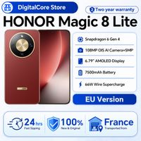 nuevo honor magic8 lite version europea 2026 telefono inteligente 5g android pantalla amoled snapdragon 6 gen 4 7500 mah camara de 108 mp con ois y ia