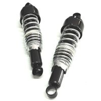 doble amortiguador trasero 325mm ojo emgo old style cuerpo negro muelle cromado