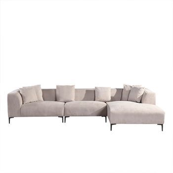 Sofá Esquinero Torino - 344 X 178 Cm Beige Derecha
