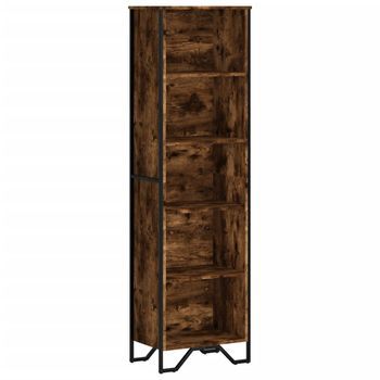 Estantería Madera De Ingeniería Roble Ahumado 50x31x169 Cm Vidaxl