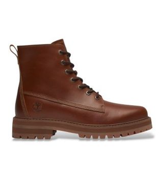 Timberland para hombre. TB0A41CGEM41 Botas de piel Britton Drive marrón (46), Plano, Cordones, Casual