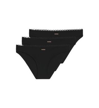 HUGO para mujer. 50566738 Set 3 Braguitas Micro negro (XL), Homewear, Poliamida