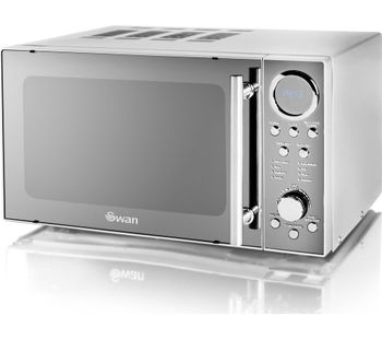 SWAN SM3080N Solo Microwave - Silver, Silver