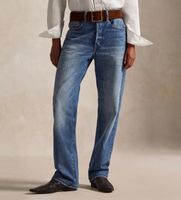 polo ralph lauren para mujer 211969410001 jeans de tiro alto relaxed straight fit azul 2932 casual algodon denim