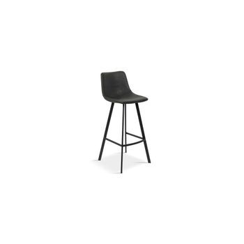 Silla De Mostrador 'ozon' Pu Negra, Dimensiones: H108 X L45 X P49 Cm