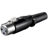 conector xlr 3-pin hembra goobay 11680 negro