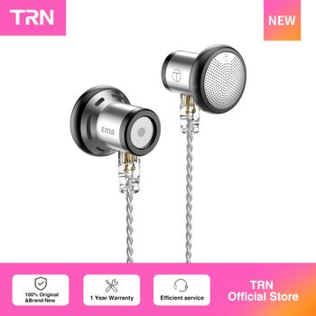 TRN-auriculares intrauditivos con controlador dinámico, dispositivo de audio de 14,2mm, con enchufe de cabeza plana de Metal, re