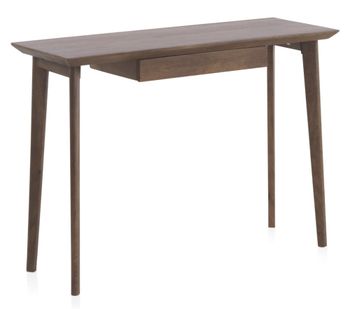Consola con un cajón de madera maciza de acacia