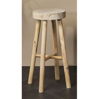 taburete rustico madera tostada 75 cms 30dx75 cms