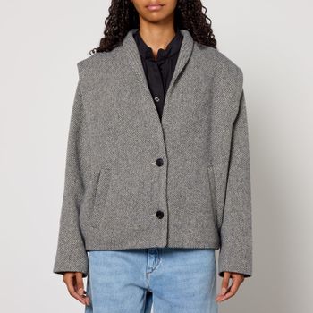Marant Etoile Drogo Herringbone Wool-Blend Jacket - UK 16